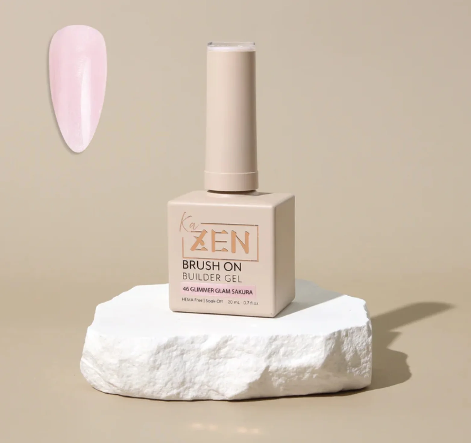 KaZen Brush On Builder Gel - #46 Glimmer Glam Sakura - WS