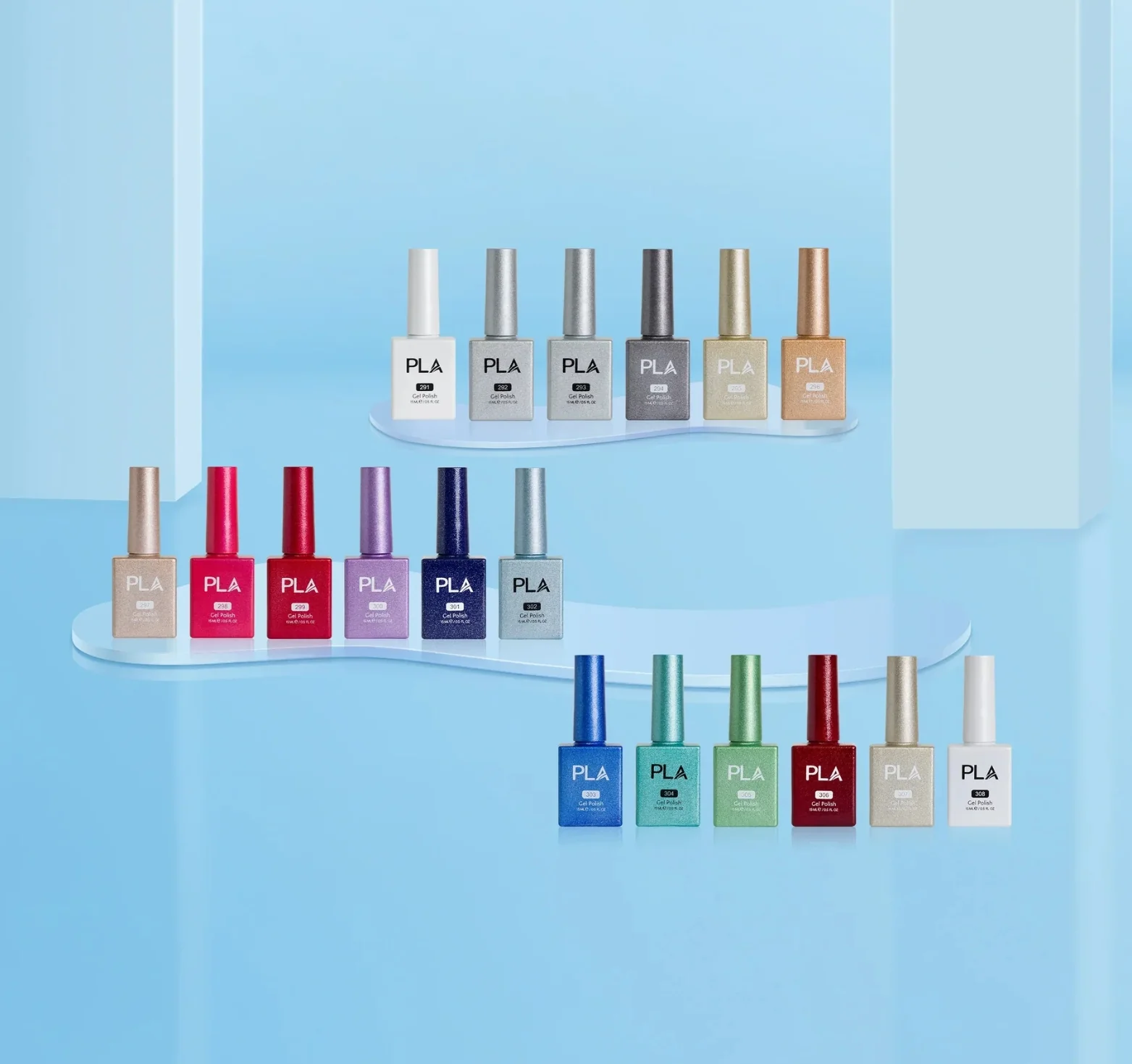 Glitter Gel Polish Collection 18 Colors - WS