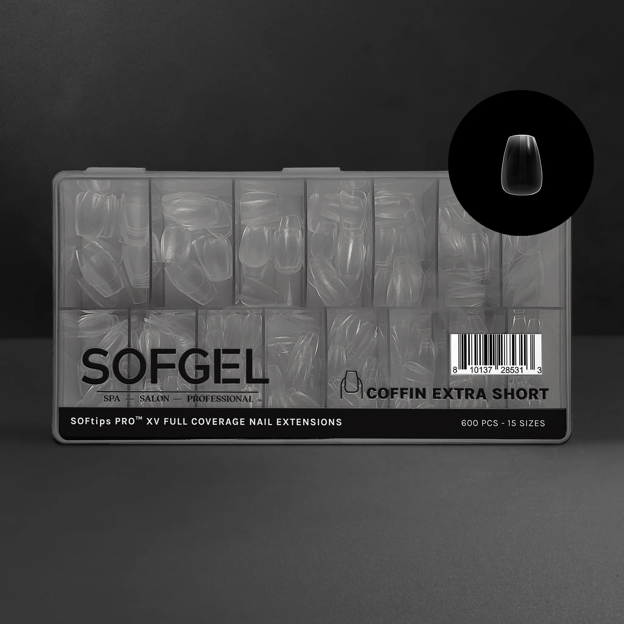Gel-X Tips - XV Sculpted Coffin X-Short - WS